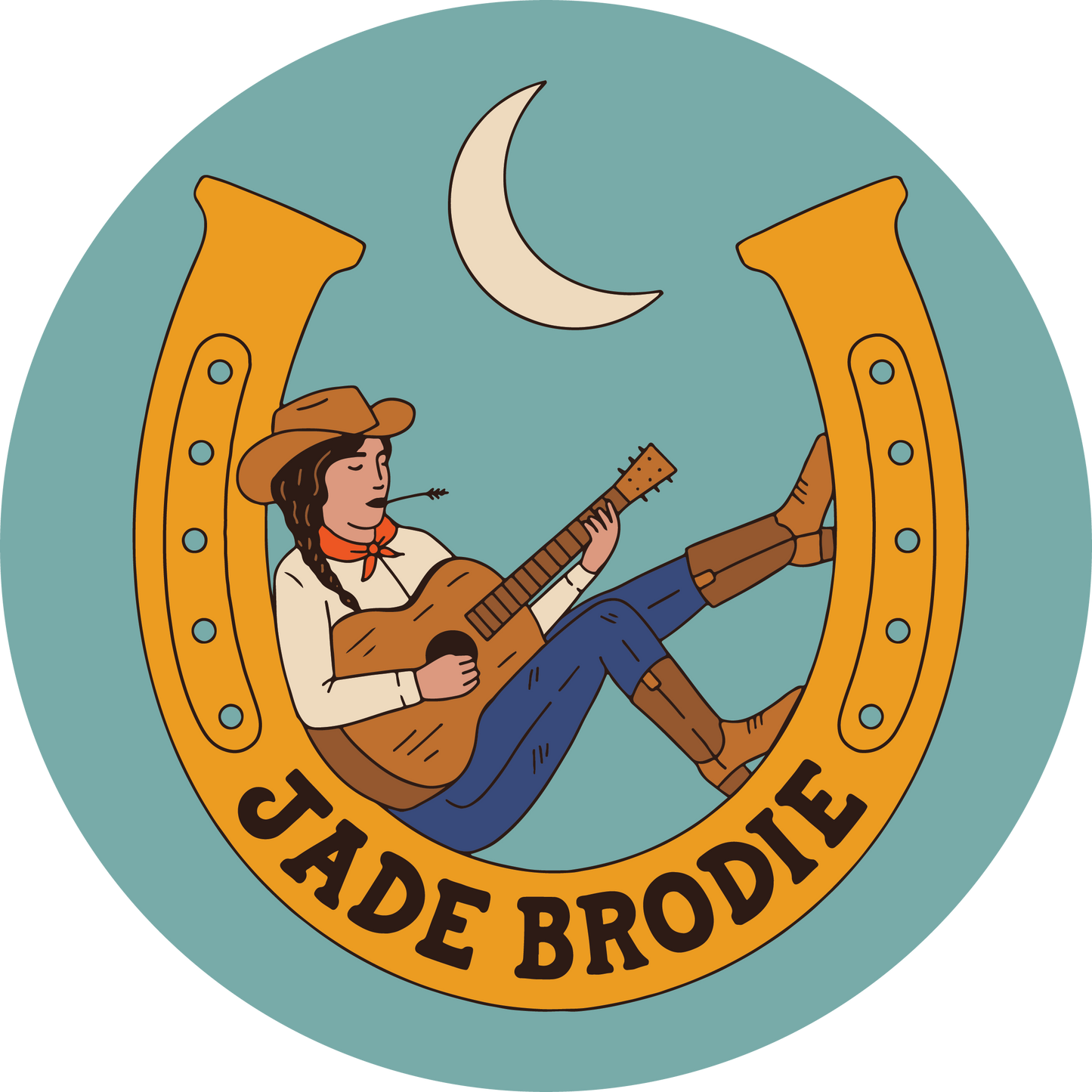 Horseshoe Gal Sticker